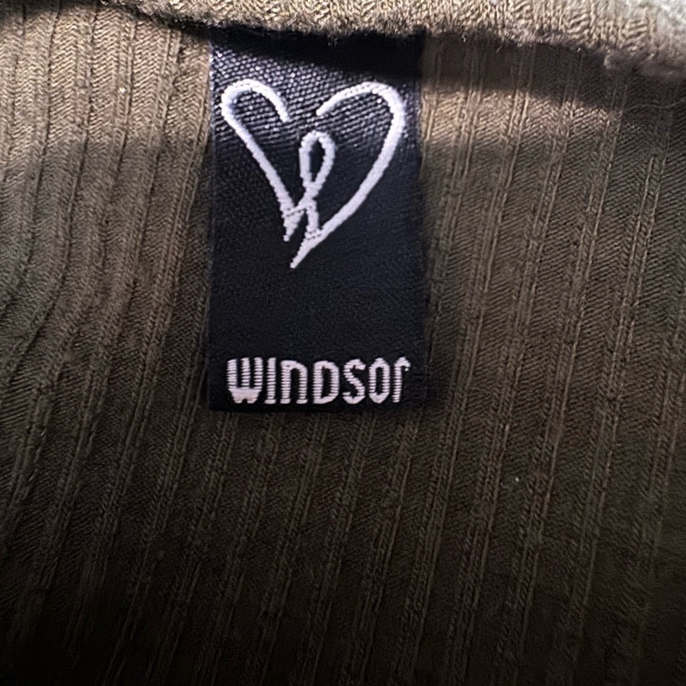 Windsor Whats the Scoop Olive Mini Dress Women’s Size Small Ribbed - Picture 16 of 16